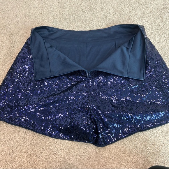 Cider blue sequin high waisted shorts Sz XL NWT - Picture 4 of 11